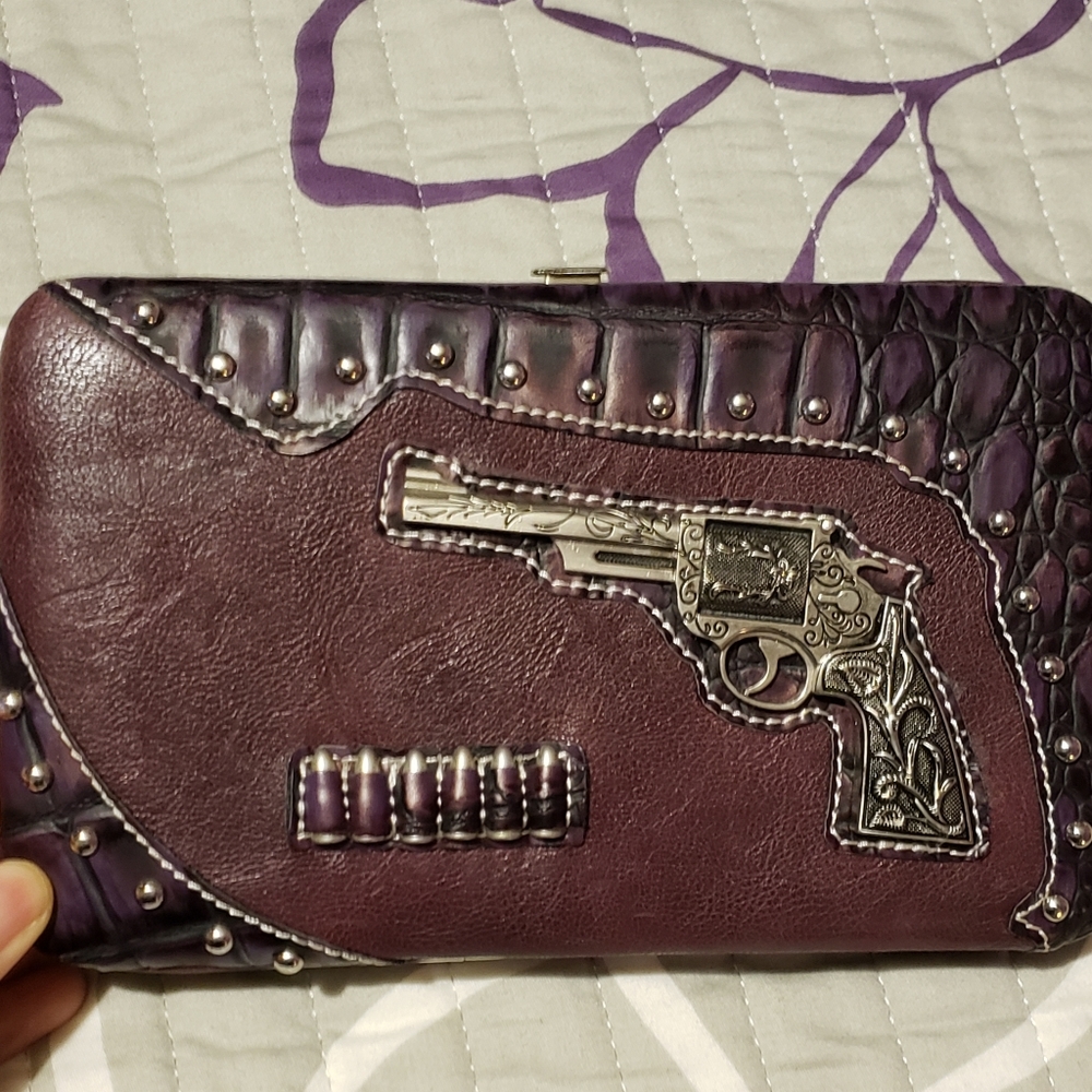 COPY - Wallet w/ Faux Gun & Bullet Detail